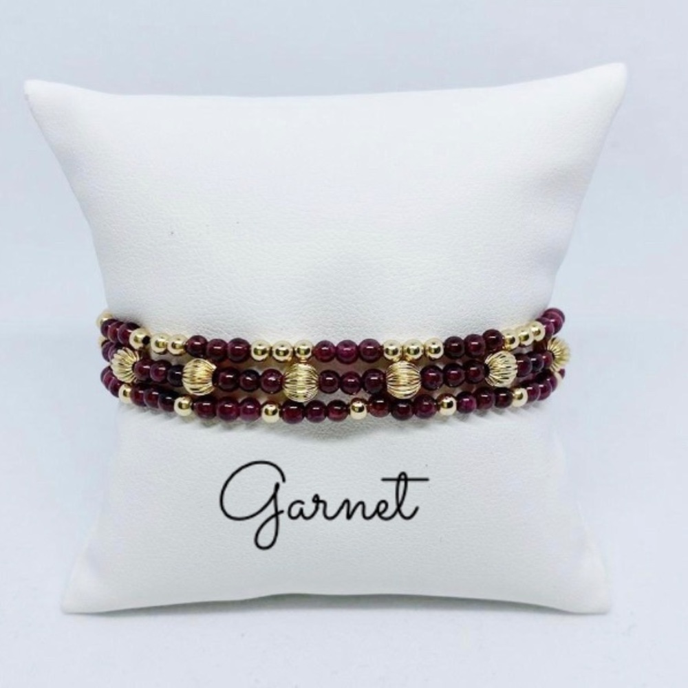 14k Gold Filled Bracelets  / gemstone ....